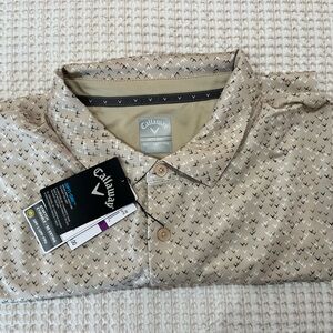 Callaway Men's Confetti Chevron ALL OVER PRINT POLO GOLF XXL Shirt